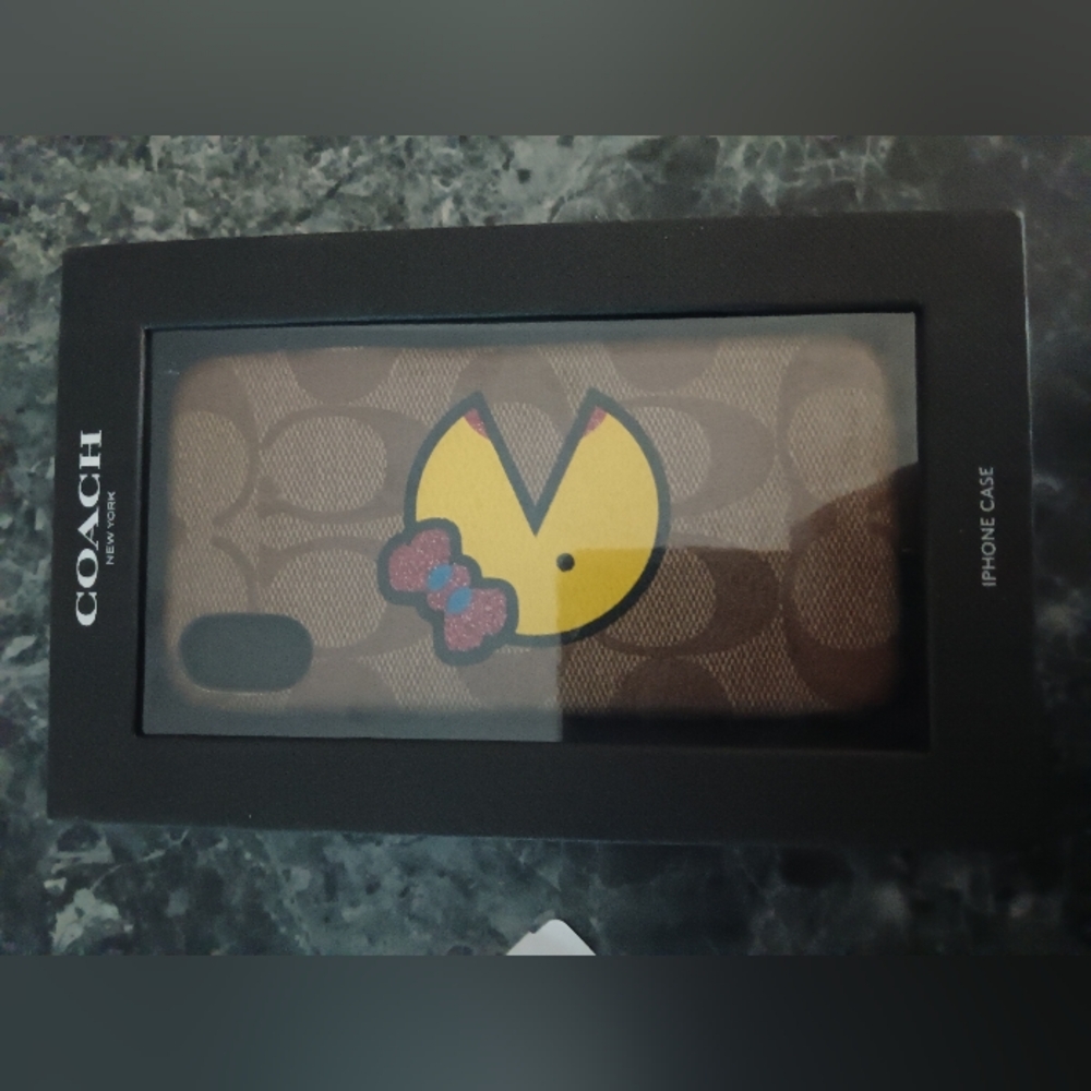 New Coach IPhone X Case with Ms Pacman Graphic